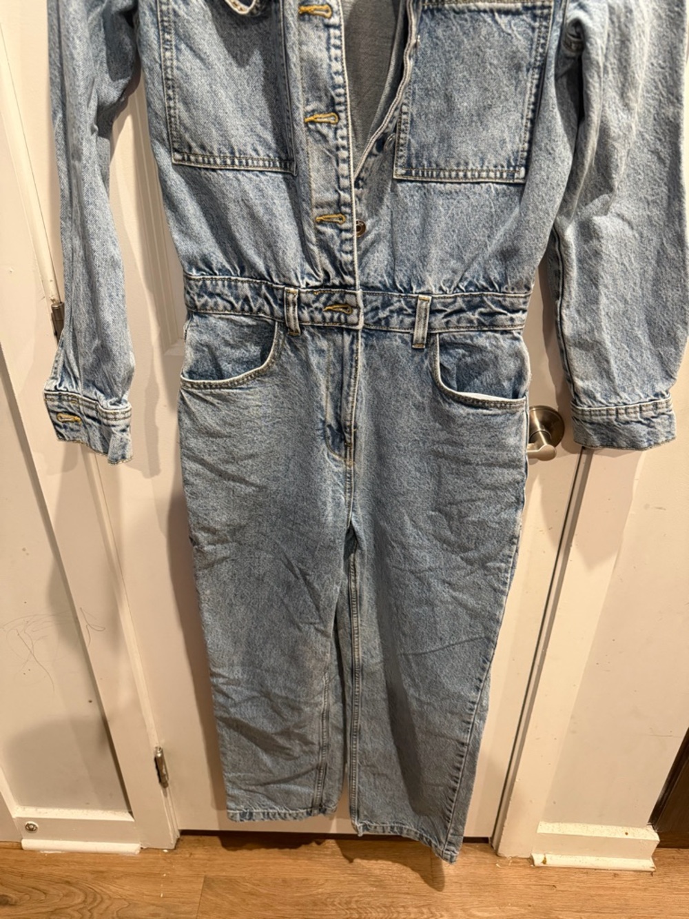 Zara‎ denim utility jumpsuit Size Size S - Picture 12 of 15